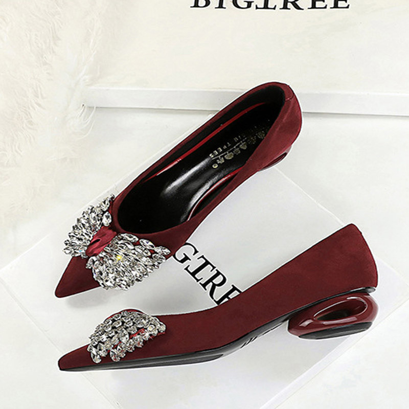 Women'S Shoes - Туфли-лодочки BIGTREE CRYSTAL Butterfly-kont с острым