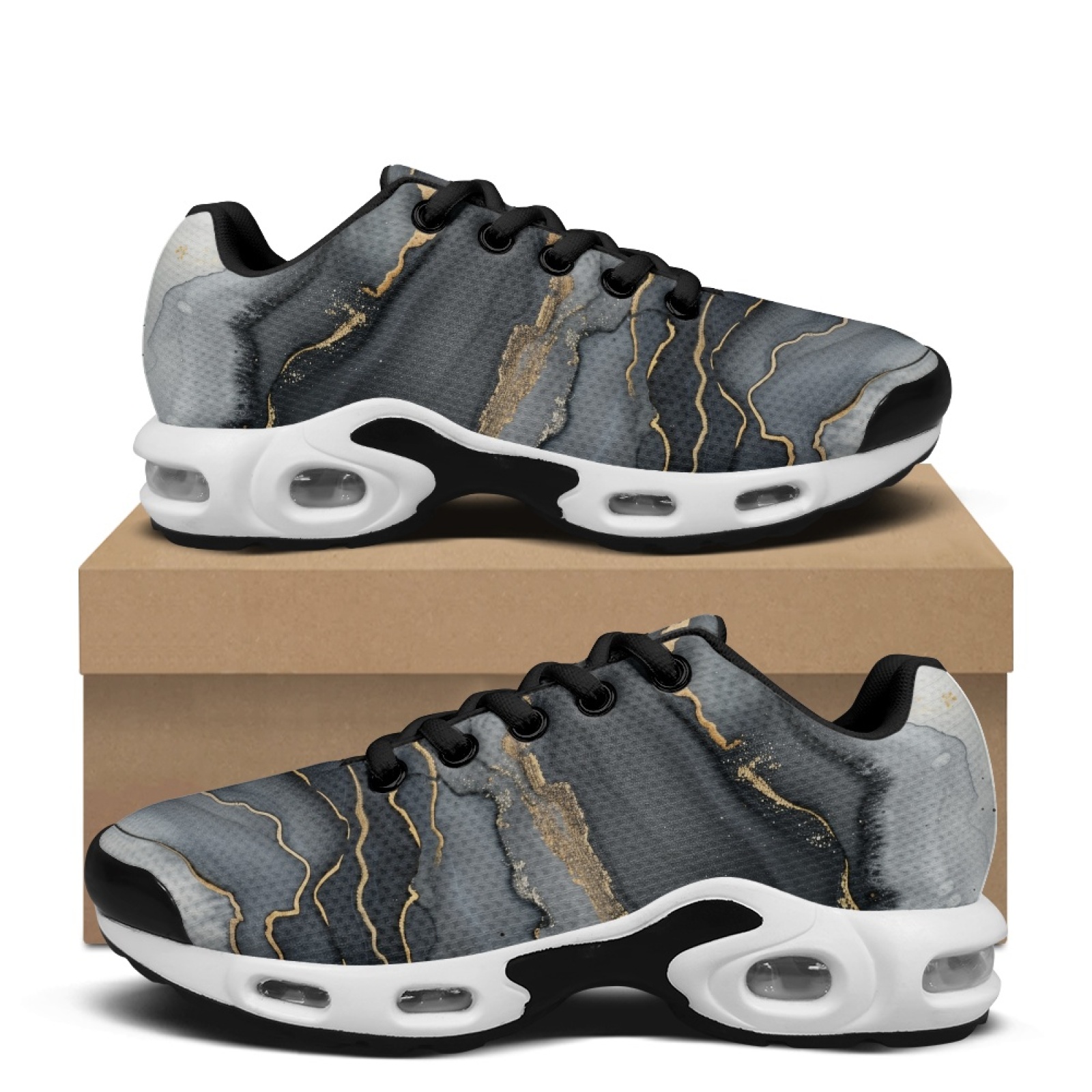 Кроссовки PENSTROLL Black Gold – обзор и цена Air Cushion Jogger Shoes Men