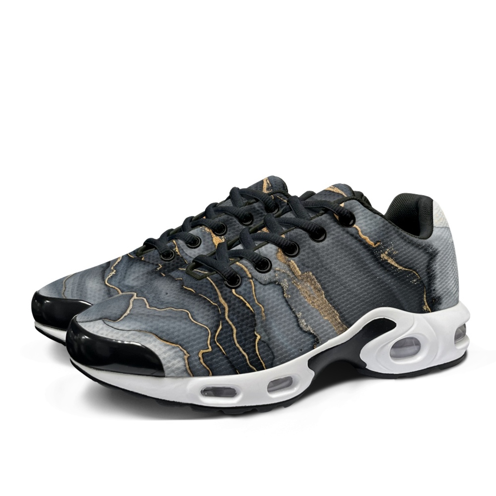Кроссовки PENSTROLL Black Gold – обзор и цена Air Cushion Jogger Shoes Men